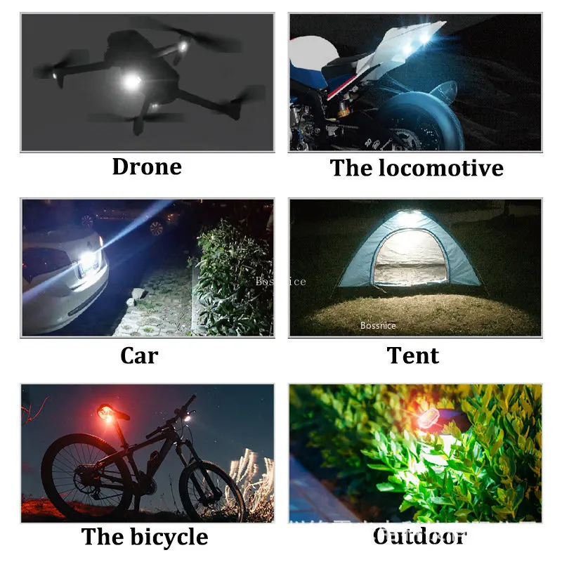 Lampu sorot LED nirkabel isi 1 - Drone Strobe Light ulasan dan harga